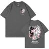 Anime Attack on Titan T Shirt Ackerman Mikasa Eren Jaeger Cherry Blossom Graphics Logo T Shirt 2 - AOT Merch